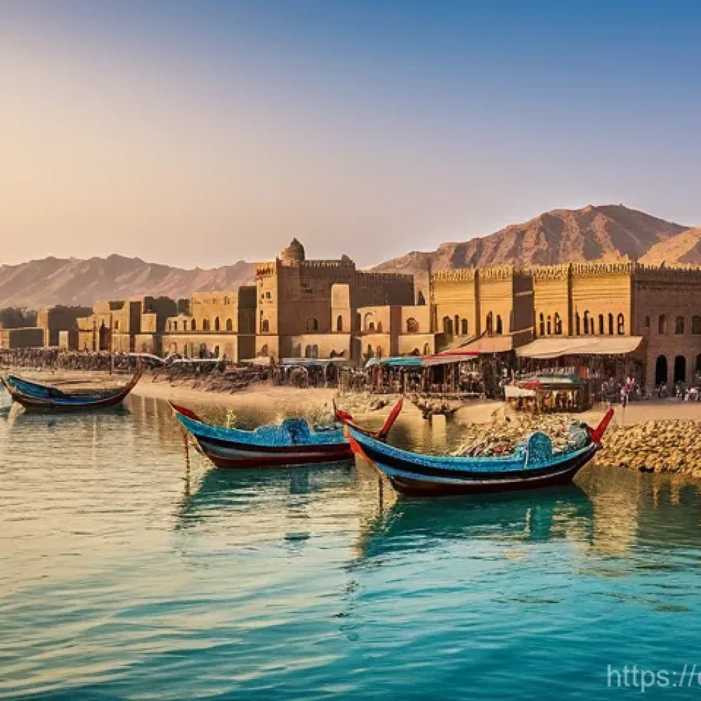 에리트레아와 홍해의 연관성 - **A Vibrant Ancient Port on the Red Sea:**
    A detailed, panoramic view of an ancient bustling Eri...