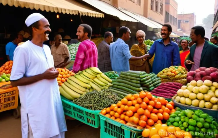 에리트레아로의 가족 여행 - **Asmara Art Deco Wonder with Family:** A vibrant, sun-drenched street scene in Asmara, Eritrea, sho...