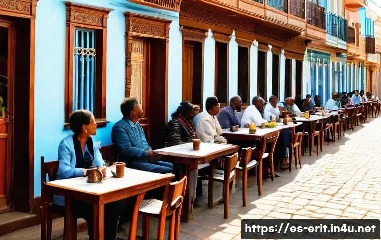 에리트레아와 UN의 관계 - **Prompt 1: "Asmara's Modernist Charm and Daily Life"**
A vibrant, eye-level street scene in Asm...