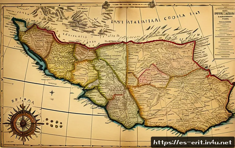 에리트레아와 에티오피아 전쟁 원인 - A detailed historical map scene depicting the colonial-era borders between Eritrea and Ethiopia, sho...